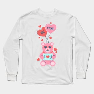 Happy Valentine's Day | Teddy Bear Be Mine Long Sleeve T-Shirt